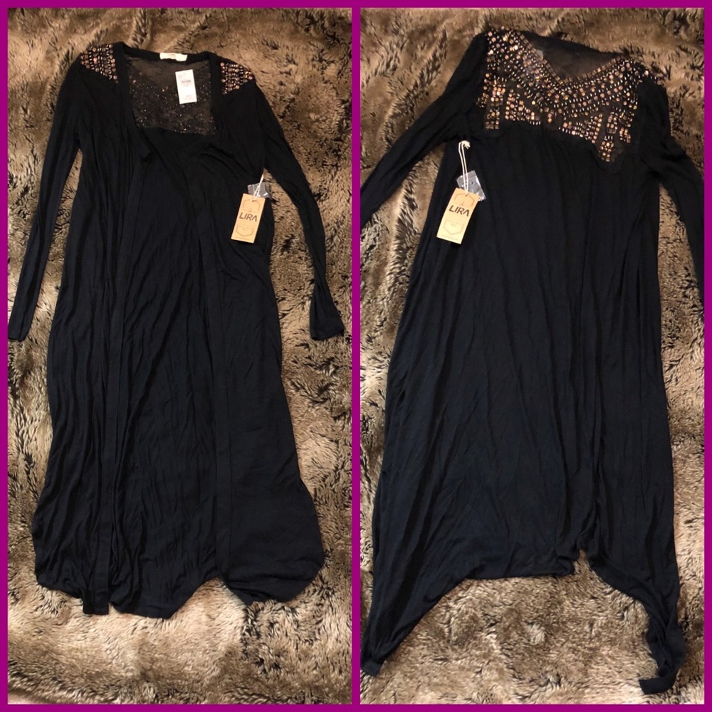 Sequin Duster Bronze/Black NWT